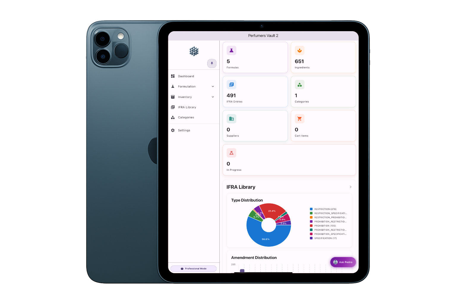 PV2 Dashboard on iPad